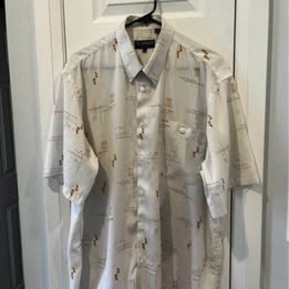 Vintage  Men's Shirt - Size L 16 - 16.5 - Retro - Short Sleeve Button Up - Picture 2 of 4